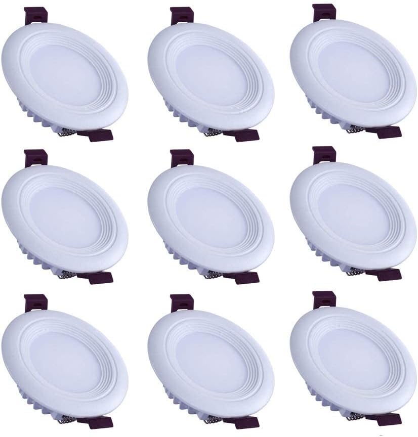 Spotlight,Recessed Led Downlight Round Ceiling Spotlight, Indoor Wash Wall Lamp Decoration Lighting Fixture, Fire Rated Energy Saving Led Downlighters, for Bathroom Office Shopping Store Ou