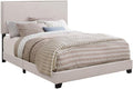 Coaster Home Furnishings - Boyd - Wood - Upholstered Panel Bed with Chrome Nailhead Trim, Open Frame and Transitional Design - Bedroom - Twin Size - Ivory - 350051T