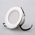 Lighting Led 3W/7W Three-Color Dimming Recessed Downlights Silver Round Embedded Ceiling Spotlights Indoor Aluminum Living Room