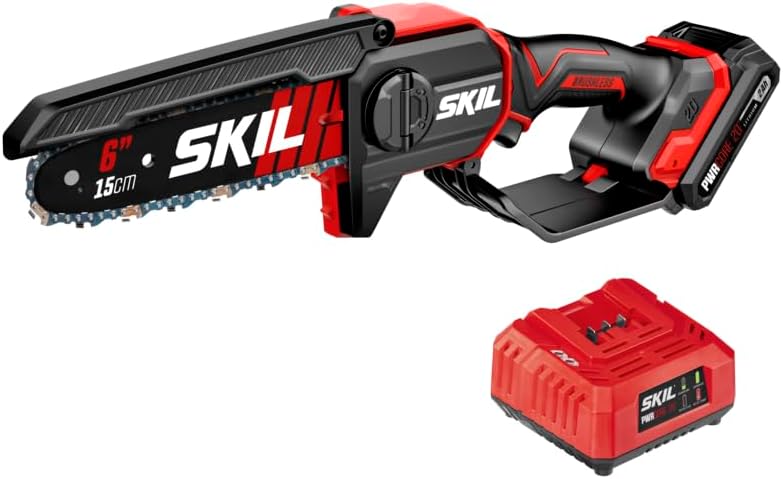 SKIL PWR CORE 20 Brushless 20V 6' Mini Chainsaw Kit including 2.0Ah Battery and Charger-PR0600B-11