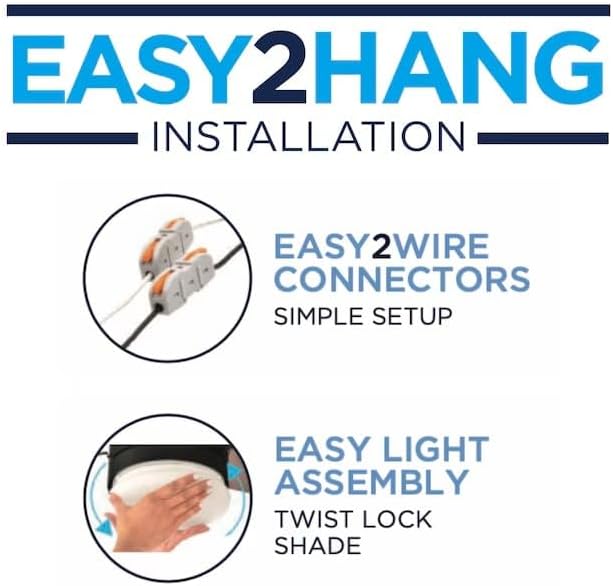 Harbr.Breeze Fairbanks Easy2Hang 52-in Color-Changing Integrated LED Outdoor Flush Mount Matte Black with Black/Sable Blades Ceiling Fan With Light (5 -Blade)