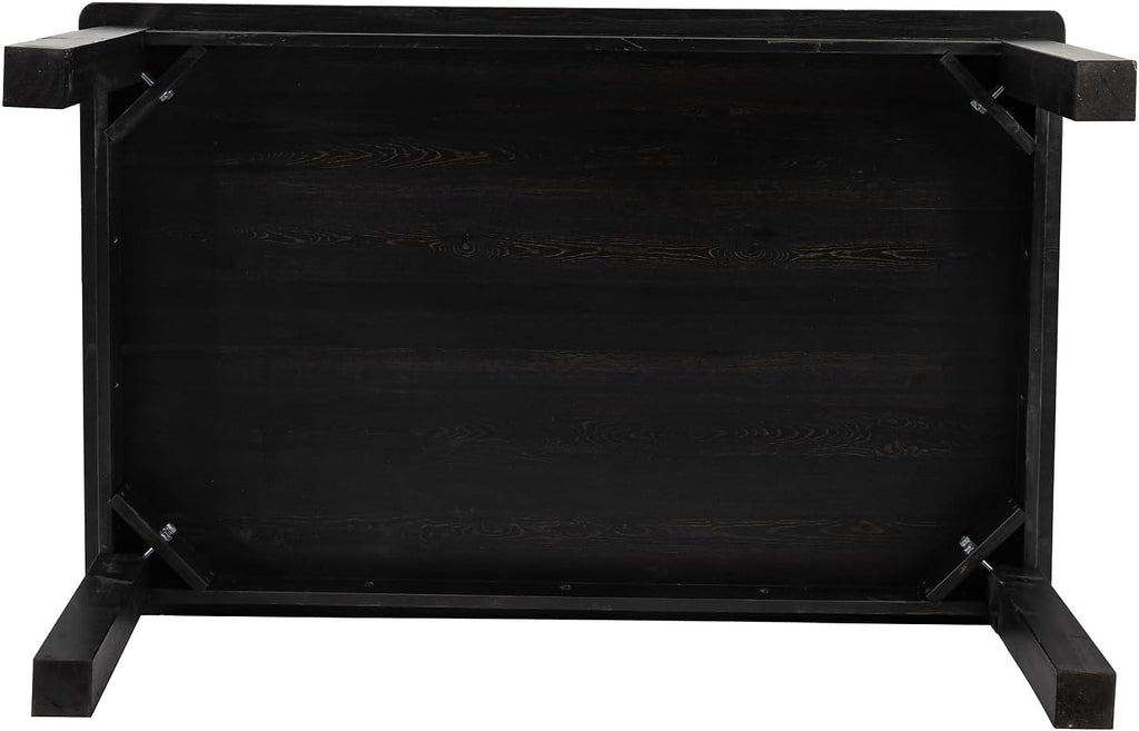 Flash Furniture HERCULES 60' x 38' Rectangular Black Wash Solid Pine Farm Dining Table