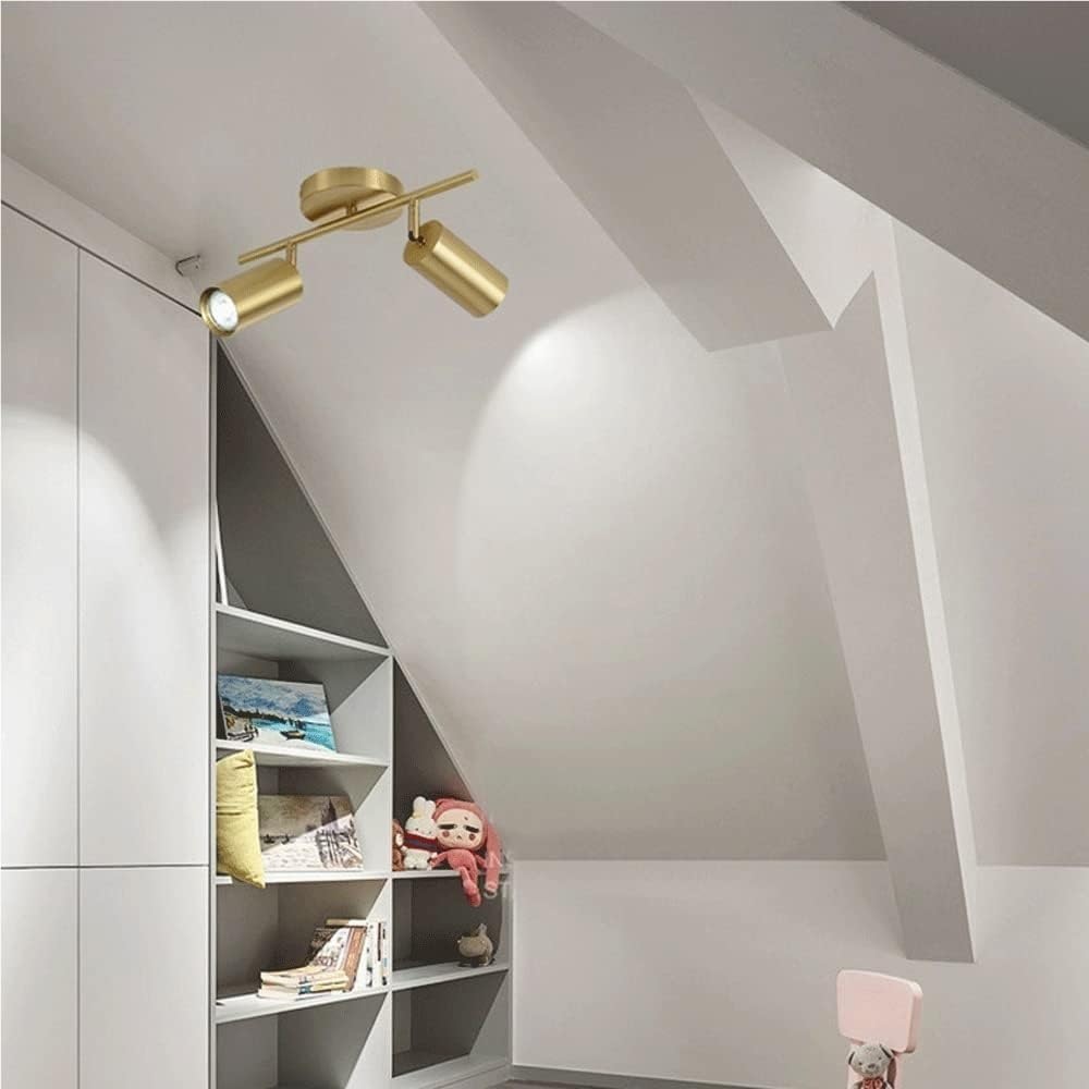 d Track Lighting Ceiling Spotlight GU10 Ceiling Spotlights Indoor Angle Adjustment Modern Ceiling Light Fixture for Living Room, Gallery, Cabinet, Hallway, Bedroom