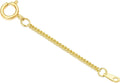 14k Gold 0.5'/1'/1.5'/2'/3' Necklace Bracelet Extender Chain, Necklace Extender Gold 14k, Durable Removable Gold Chain Extender, Gold Extension Chain for Necklace Anklet
