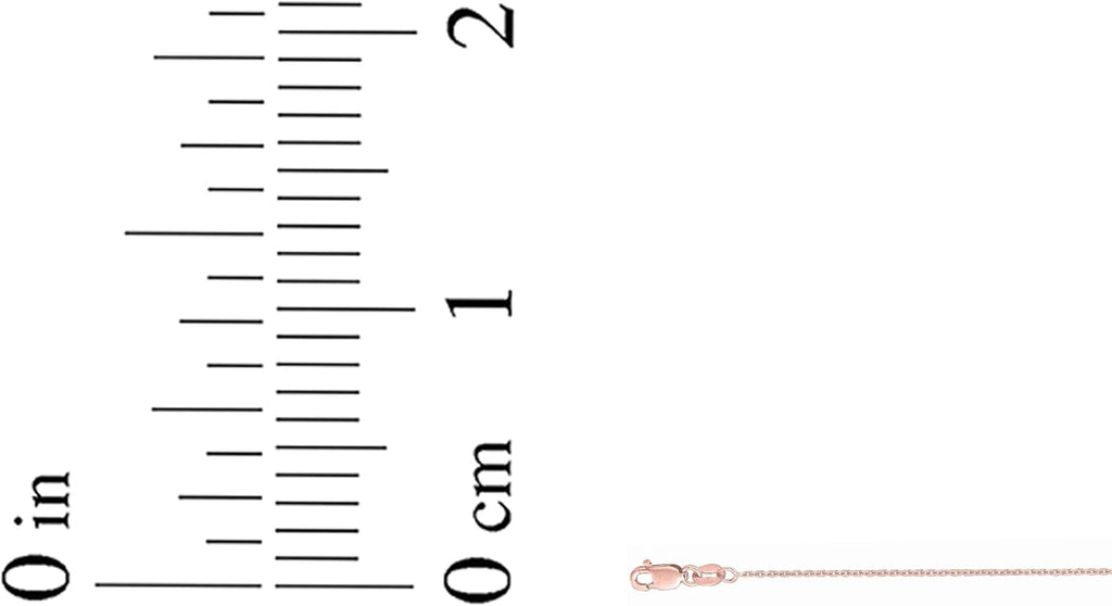 Floreo 14k Yellow Gold, White Gold, or Rose Gold 0.87mm Single Extendable Solid Diamond Cut Cable Chain Adjustable Necklace, 16' - 18 Inch