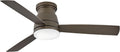 Hinkley Trey 52' Indoor/Outdoor Smart Ceiling Fan with Light and Remote, Modern Flush Mount, Composite Fan Blades, Integrated LED, Metallic Matte Bronze