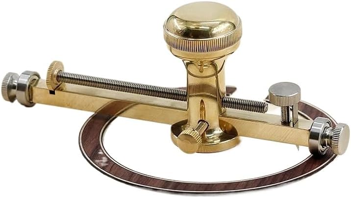 Guitar Sound Hole Cutter, Rosette Inlay Circle Router Tool: Manual Adjustable Circle Cutter-Soundhole Opening & Ring Channel Cutting | Acoustic/Classical/Folk Luthier Building Repair (Copper)