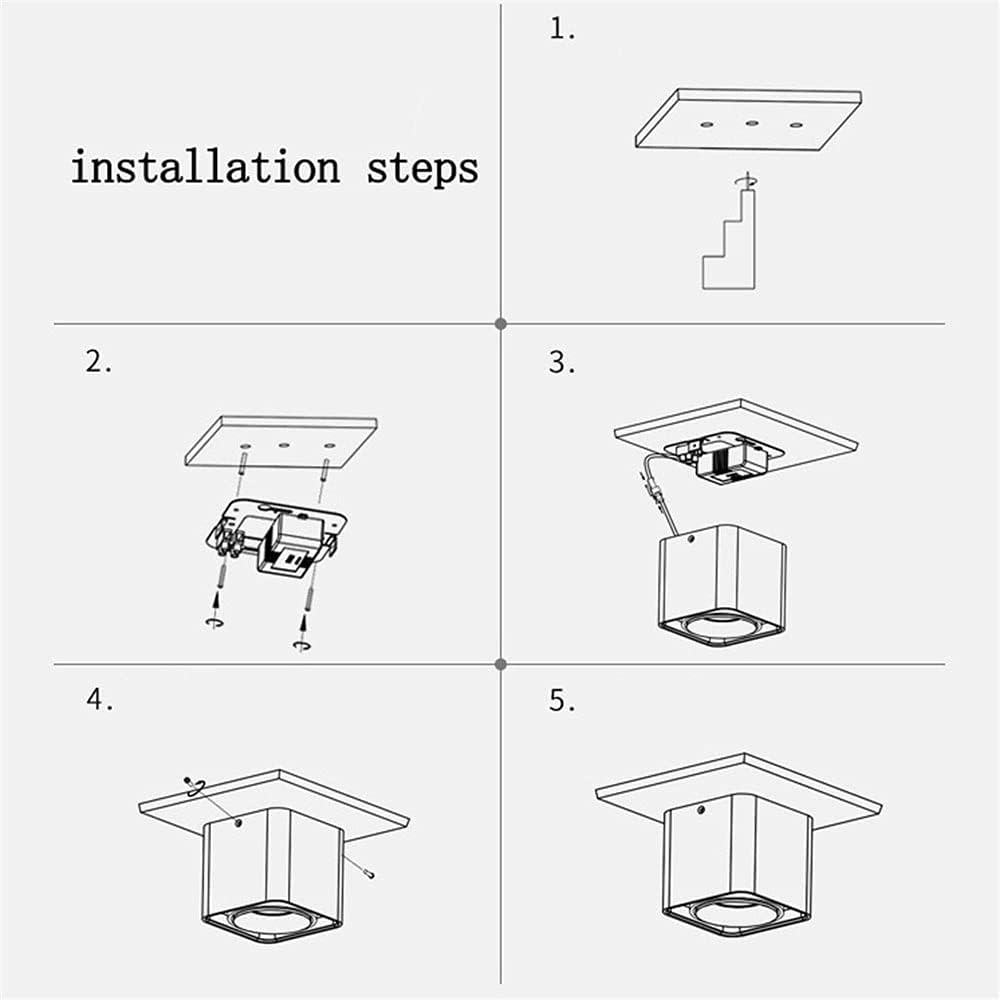 7W Adjustable LED Downlight - Modern Anti-Glare Ceiling Spotlights for Indoor Lighting(Black,White Light) (Black White Light)