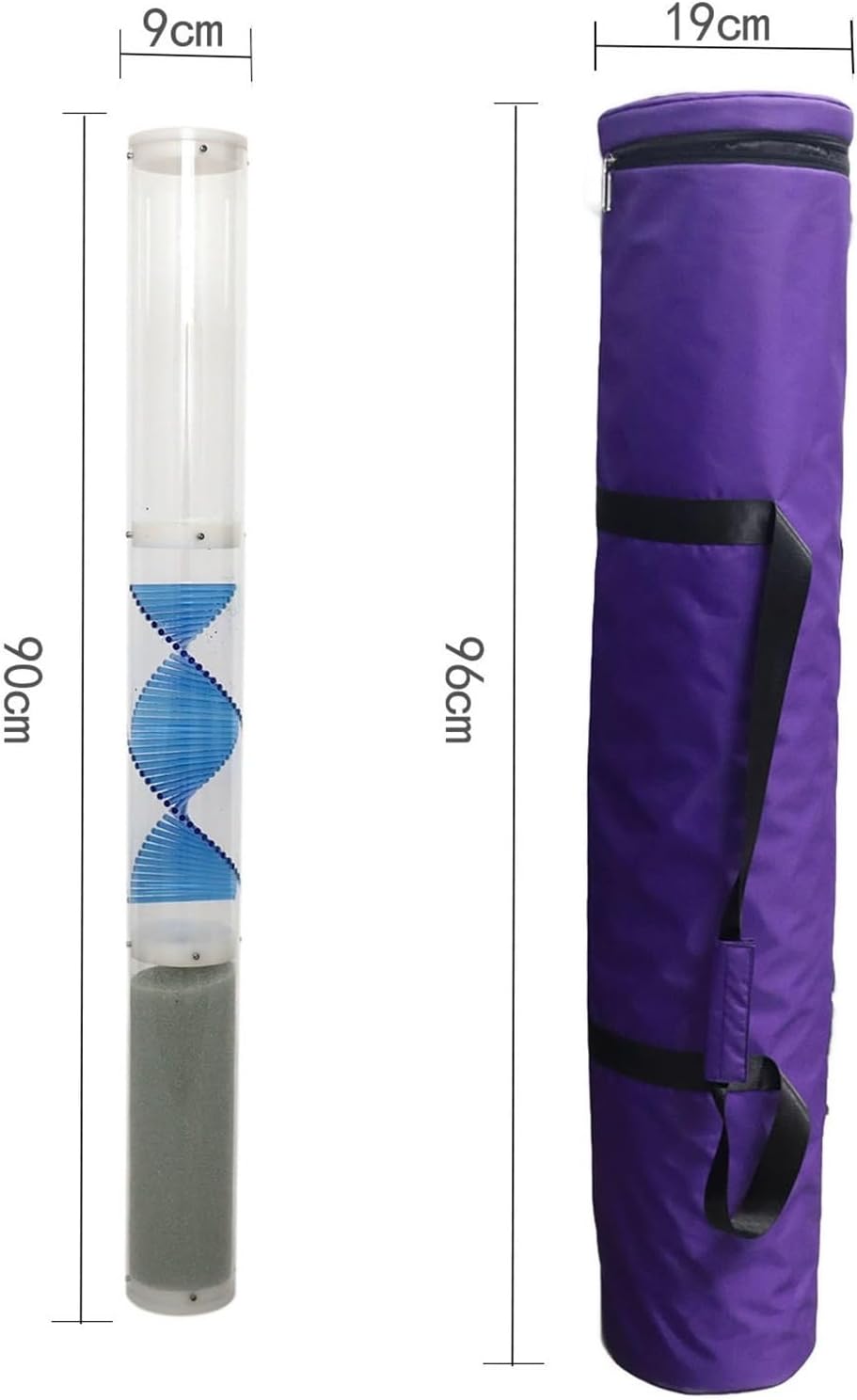 Rotating Rain Stick - Filled with Crystal Beads, 11-Minute Simulated Natural Rain Sound Instrument，Meditation & Sleep Aid, Healing Sounds