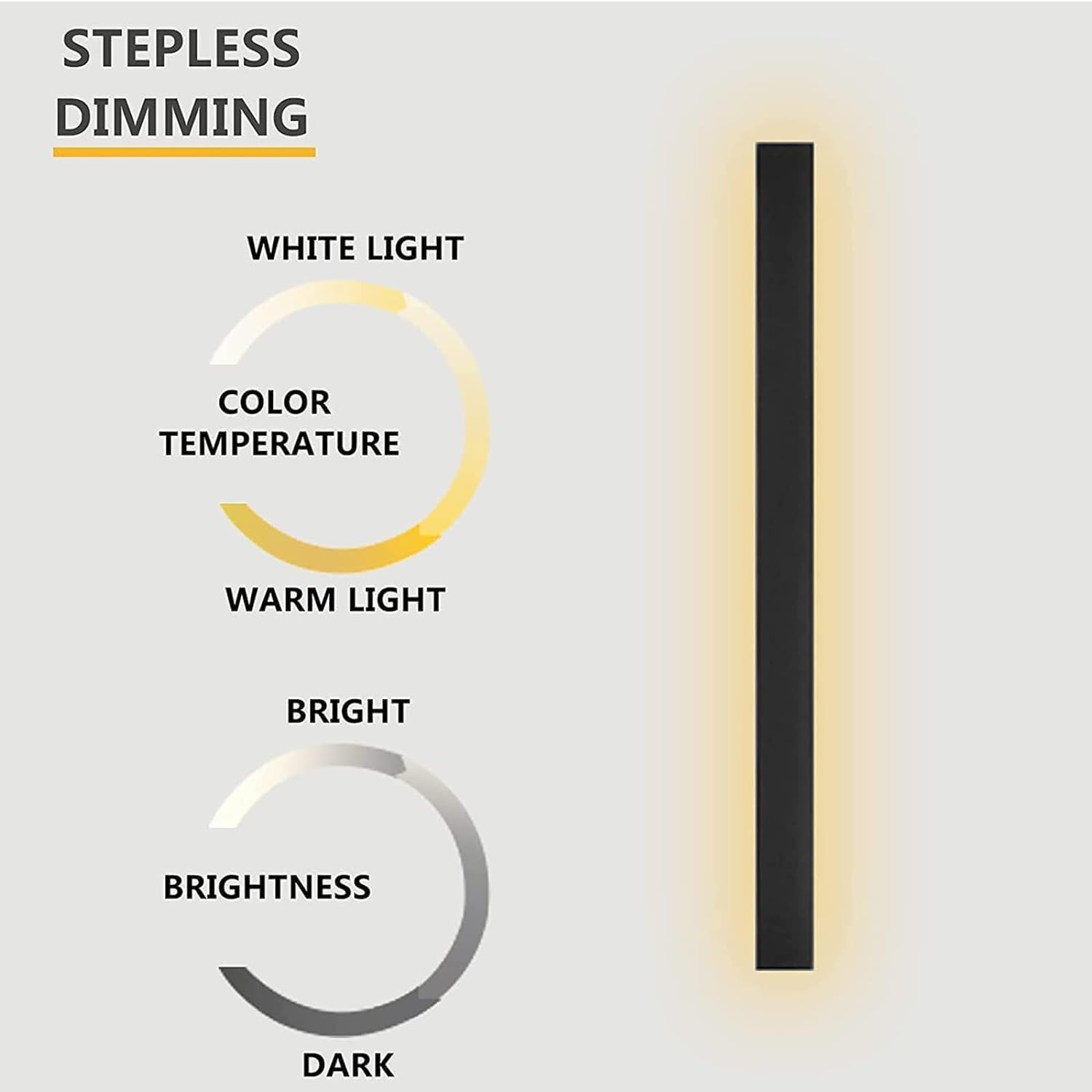 Wall Sconce, Wall Light LED ble Wall Lights Exterior with Remote Control Up Down Wall Lamp Indoor Outside Porch Garden Light IP65 Waterproof Wall Sconces Long Strip Spotlight