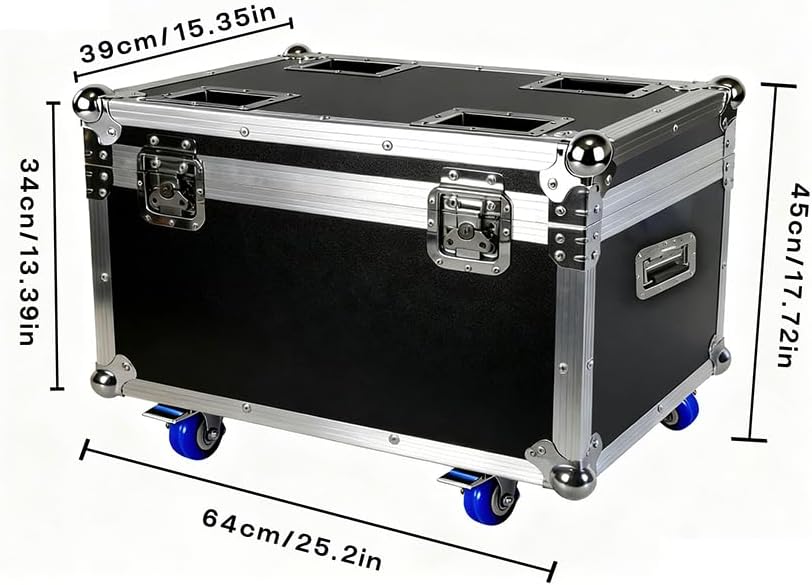MINGJIE Moving Head Light, 120W Professional DJ Lights, Led Stage Light, Beam Spotlight with 8 Gobos & 8 Colors, DMX512 & Remote Control for Club,Disco,Party,Bars,Shows (1 Flight case + 4 Lights)