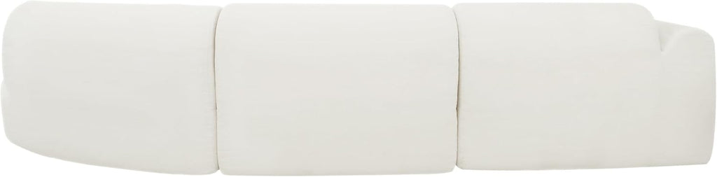 Christopher Knight Home Grelyn Modern Curved Modular Sectional Sofa, Wool Fabric Large Cloud Couch, 6-Seater L-Shaped Couch for Living Room, 3-Piece Lounge Sofa with Chaise, Fully Assembled, Beige