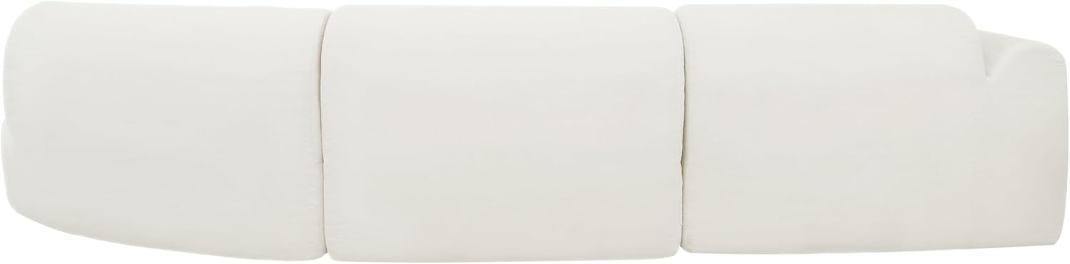Christopher Knight Home Grelyn Modern Curved Modular Sectional Sofa, Wool Fabric Large Cloud Couch, 6-Seater L-Shaped Couch for Living Room, 3-Piece Lounge Sofa with Chaise, Fully Assembled, Beige