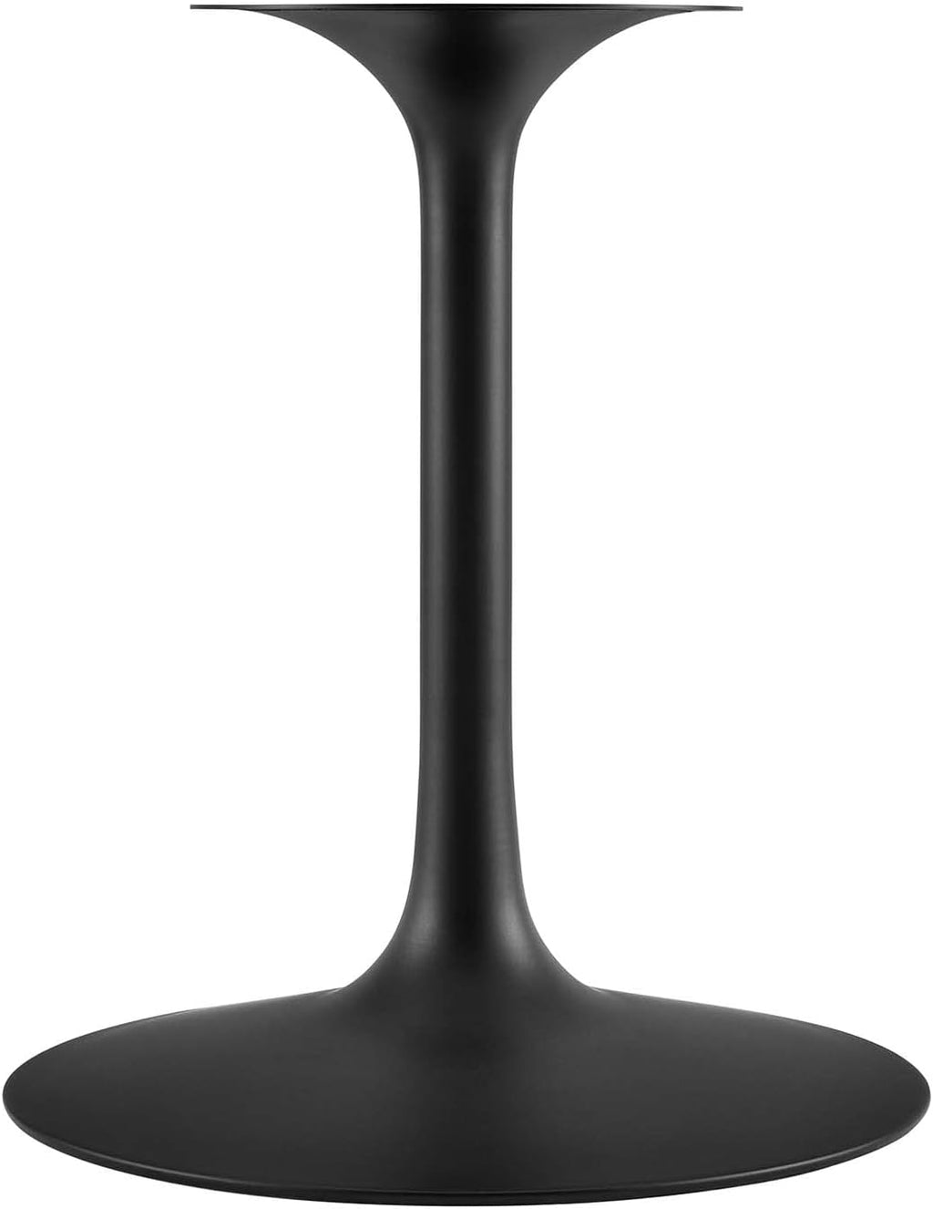 Modway Lippa 47' Round Wood Dining Table, White Top, Black Base