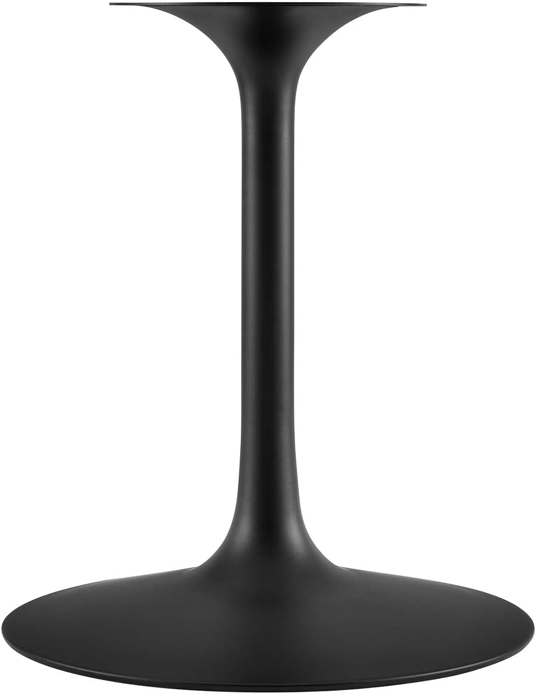 Modway Lippa 47' Round Wood Dining Table, White Top, Black Base