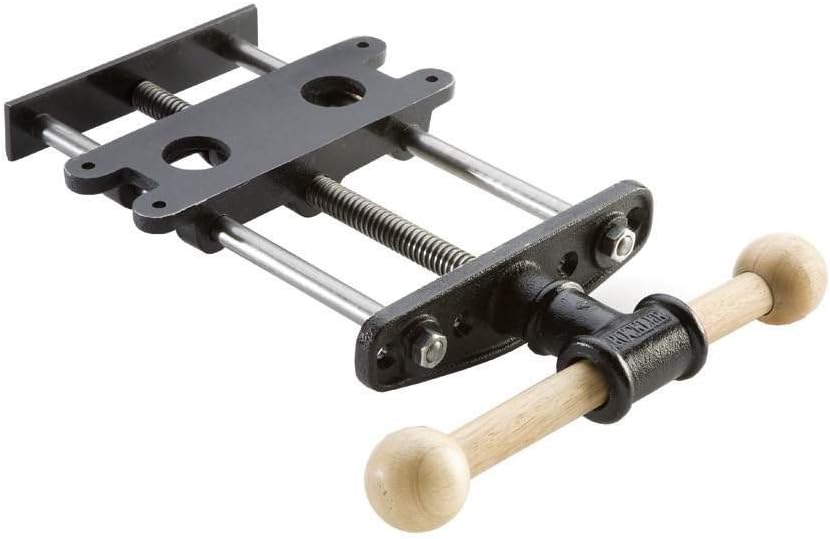 Rockler Quick Release Front Vise – 9' Woodworking Vise Dual Guide Rods Eliminate Racking – Easy to Operate Wood Vise for Home, Studios, Teaching Equipment - Bench Vise Woodworking
