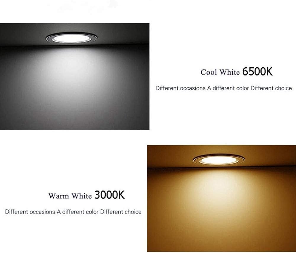 Spotlight,Recessed Led Downlight Round Ceiling Spotlight, Indoor Wash Wall Lamp Decoration Lighting Fixture, Fire Rated Energy Saving Led Downlighters, for Bathroom Office Shopping