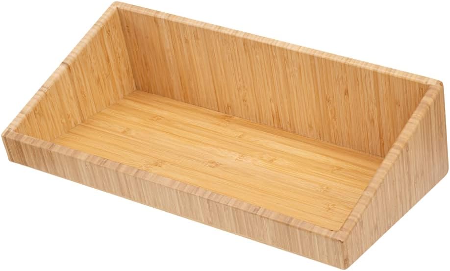 Restaurantware 20 x 12 x 7 Inch Kitchen Counter Box 1 Rectangle Wood Bread Keeper - Sustainable Pantry or Countertop Organizer Natural Bamboo Bread Bin For Kitchen Store Pastries Breads Fruit