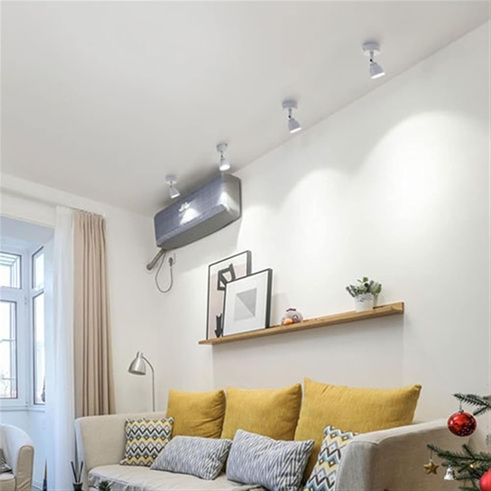 LED Three-Color dimming Surface Mounted Spotlight Indoor Directional Aent Light Monopoint Sconce Modern Mini Spot Lighting for Living Room Kitchen Gallery