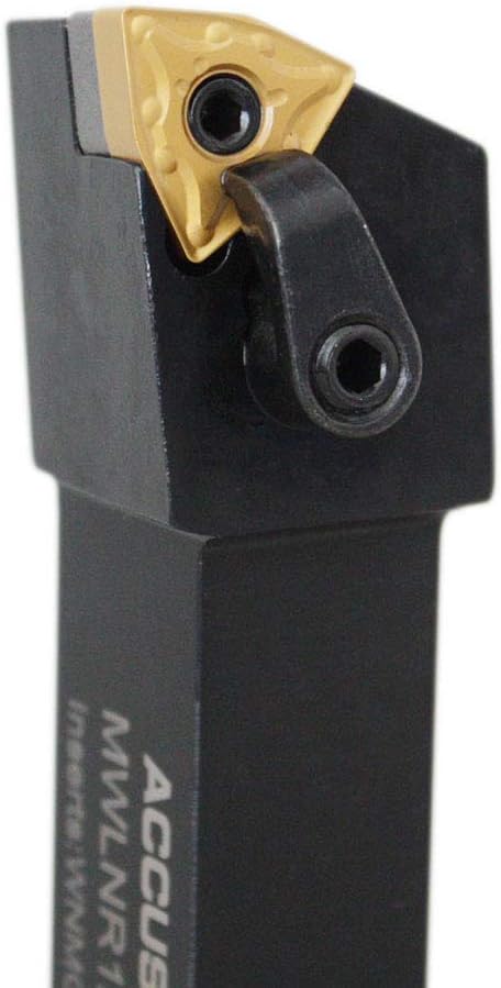 Accusize Industrial Tools 3/4'' by 4-1/2'' Oal Mwlnr-12-4c Toolholder with 10 Pcs Wmng432 Carbide Inserts, 2316-0008ins2