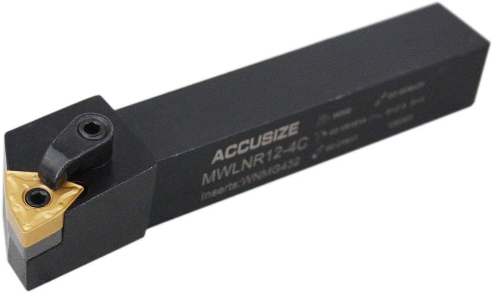 Accusize Industrial Tools 3/4'' by 4-1/2'' Oal Mwlnr-12-4c Toolholder with 10 Pcs Wmng432 Carbide Inserts, 2316-0008ins2