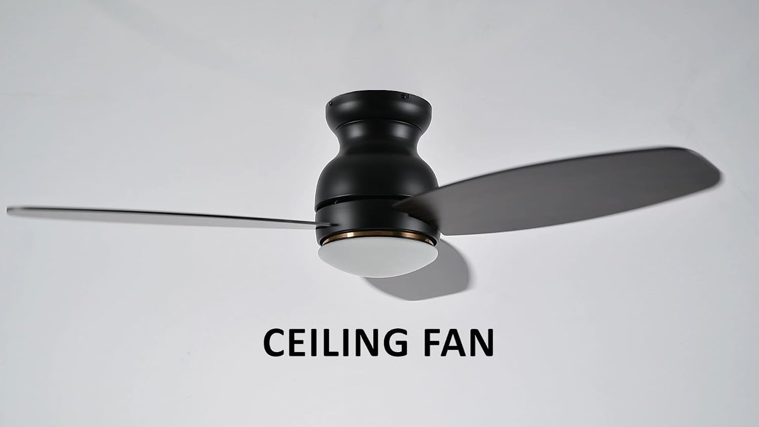 Carro 44' Black Ceiling Fan with Light Flush Mount, DC 10 Speeds Silent Ceiling Fan with Remote, 2 Light Colors Dimmable, for Living Room, Bedroom, Dark Walnut