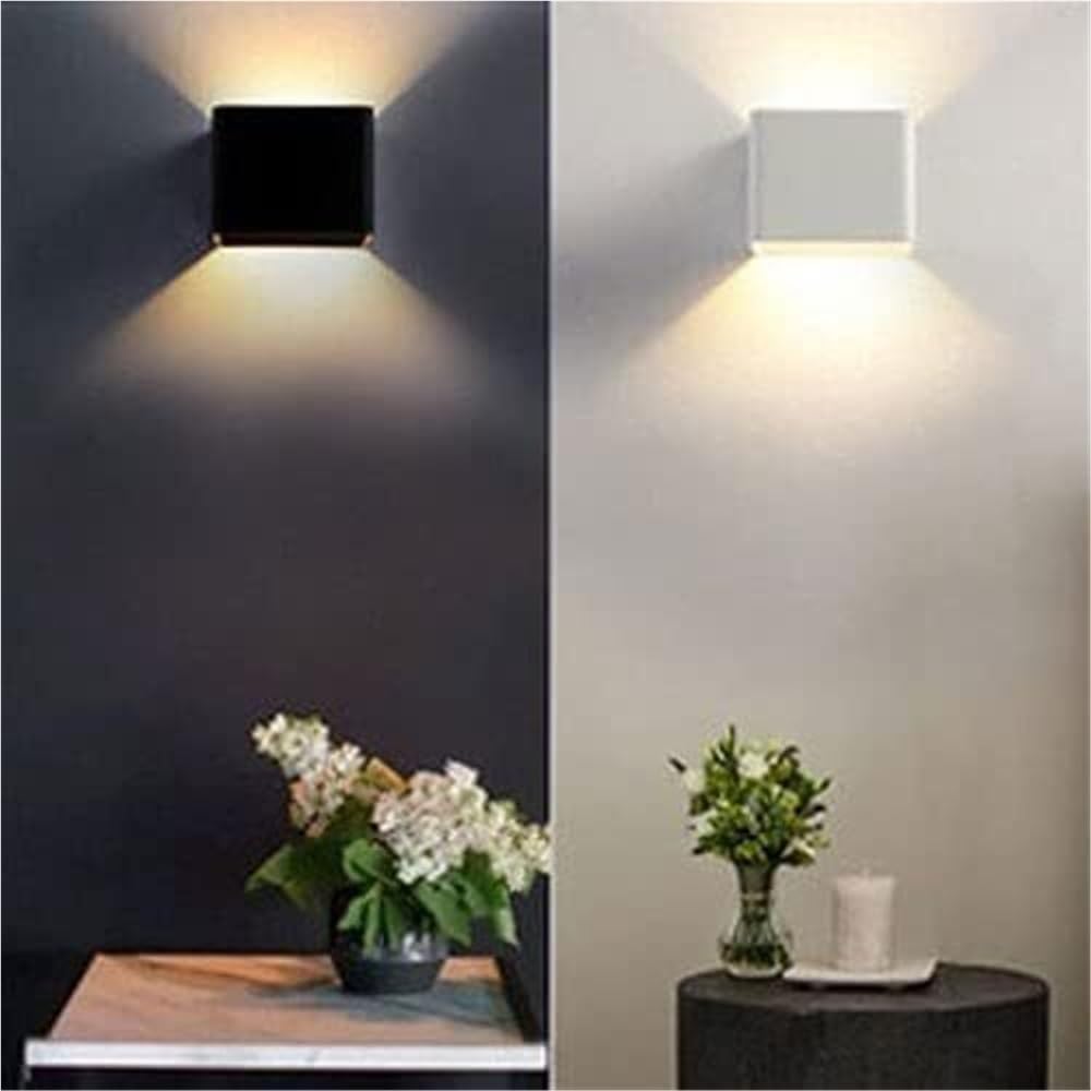 Wall Sconce Modern Up Down Indoor Spotlight Energy Efficient Lamp Stylish Lighting Fixture Decorative Ambient Accent for Living Room Bedroom Hallway Home Use(Black-3000k)