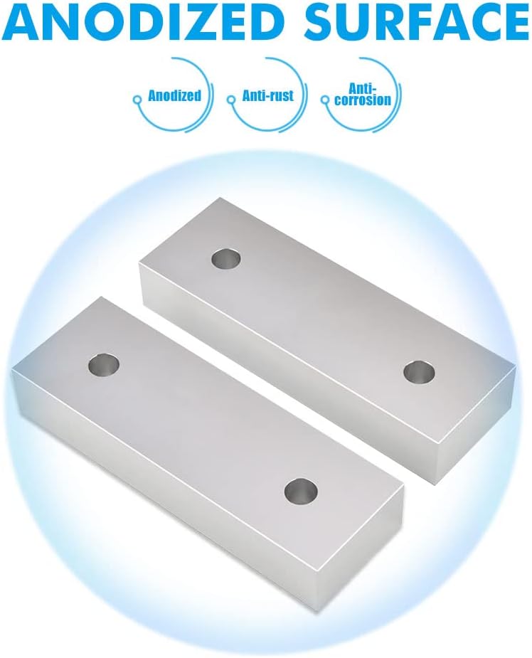 10 Set 20pcs 6 x 2 x 1 Soft Jaws Set Standard Machinable Aluminum Compatible with Kurt 6' Vise Jaws