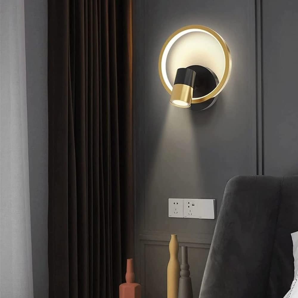 Wall Lighting, Wall Lamp, d Rotatable Ceiling Spotlight, Indoor LED Wall Sconce, Headboard Lights, Adjustable Wall Light for Bedside Reading Light (Color : White Light) Vision (White Light)