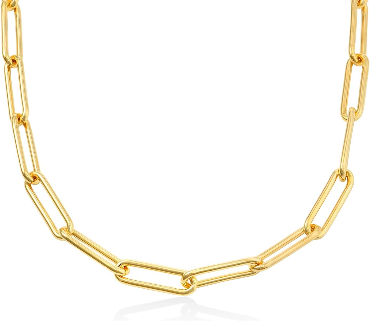 OAK & LUNA - Choose Your Style Women's Chain - Sterling Silver, 18K Gold Plated, Gold Vermeil, 14K Solid Gold - Bobble, Paperclip, Herringbone, Gourmette, Rope, Texture, Pearl, Cable, Mirror, Box, Twist - Custom Length