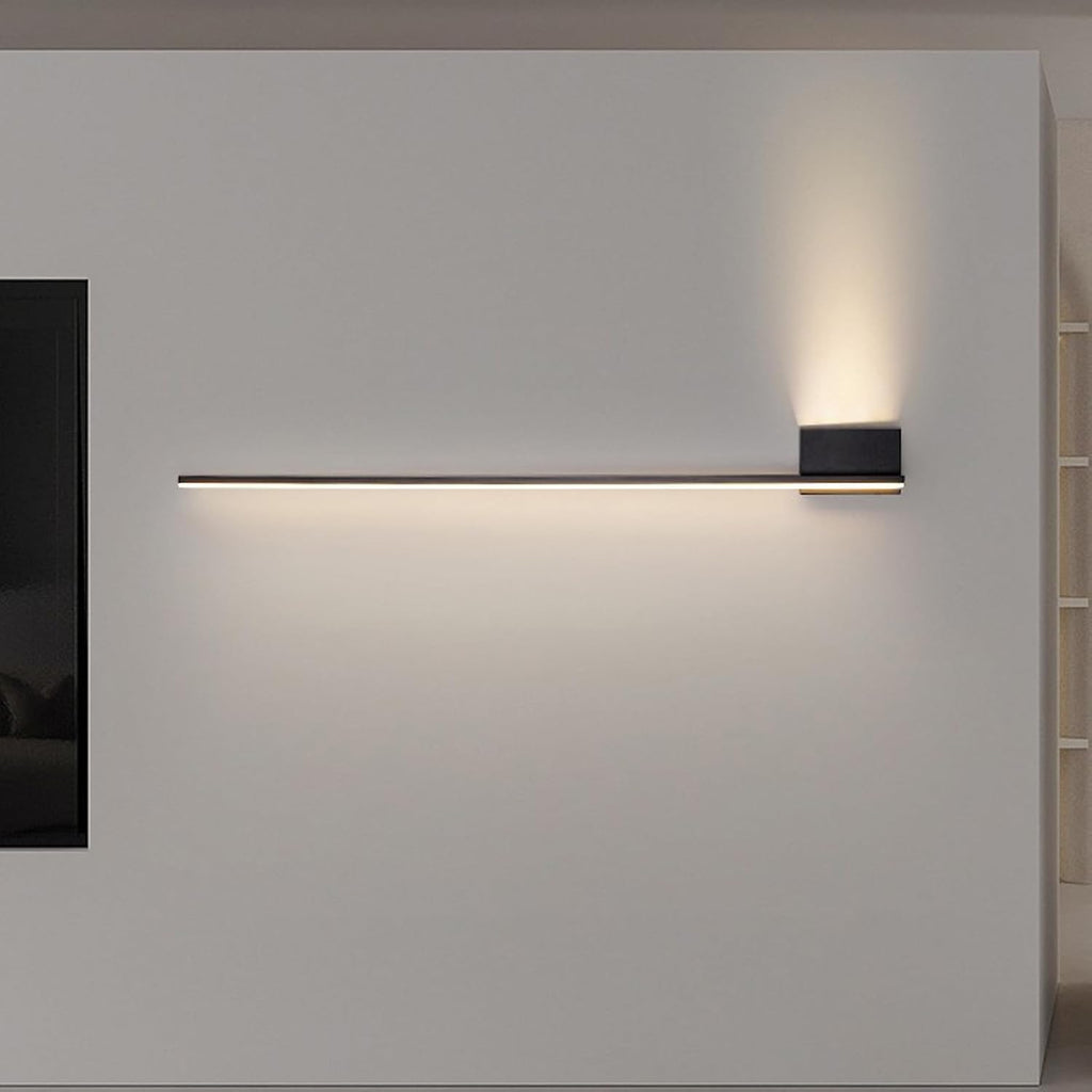 LED Wall Light Indoor with Remote Control Dimming 2700K-6500K Wall Sconce with Spotlight Wall Lighting Long Strip Aluminium for Bedroom Stairs Living Room