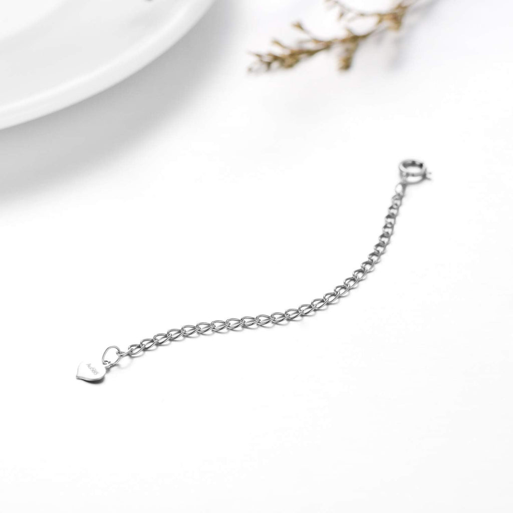 14K Solid Gold Chain Necklace Extender 3 Inch, Delicate Durable Adjustable Gold Chain Extender for Gold Necklace Bracelet