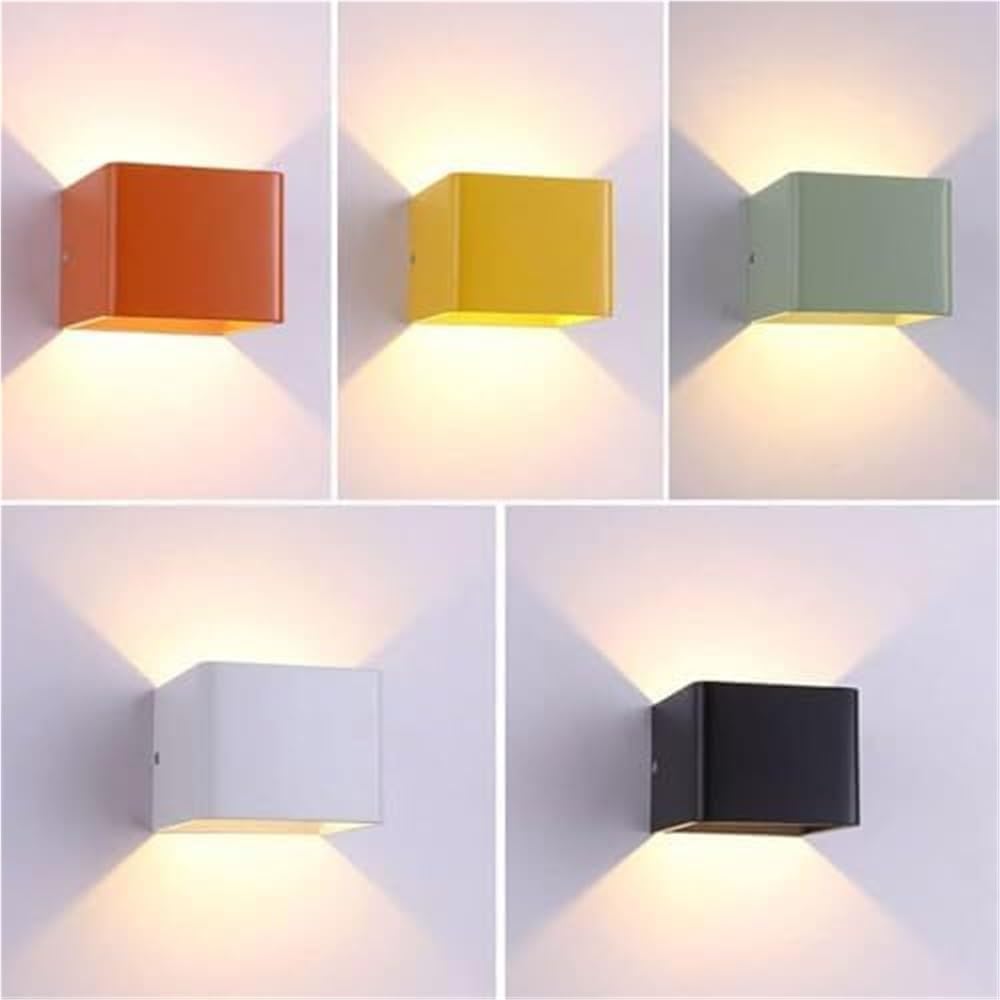 Wall Sconce Modern Up Down Indoor Spotlight Energy Efficient Lamp Stylish Lighting Fixture Decorative Ambient Accent for Living Room Bedroom Hallway Home Use(Orange-3000k)
