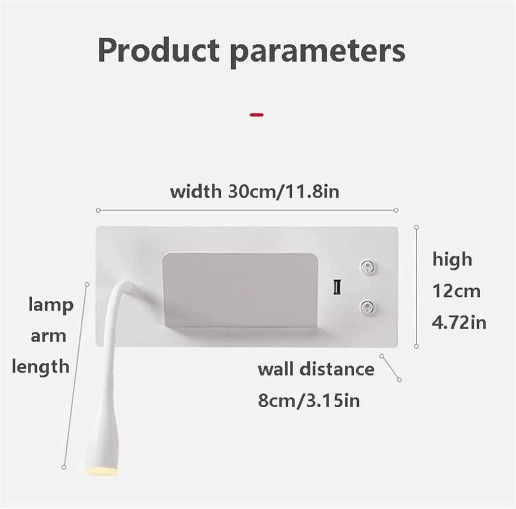 Bedroom Wall Lights, Sconces, Bedside Reading Lamp, Angle Adjustable Spotlight, Indoor Mount Light Compatible with Living Room Hot,Bright Lighting Oldsix-66