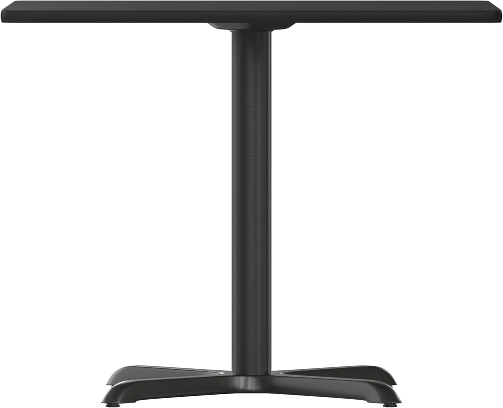 Flash Furniture 36'' Square Black Laminate Table Top with 30'' x 30'' Table Height Base