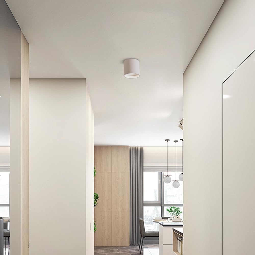 3.14' LED Ceiling Spotlight Indoor Mounted Downlight 7W 4000K Natural White Light Aluminum Spotlight Compatible with Hallway Corridor Gallery Display,Chandelier