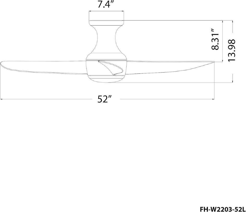 Modern Forms Corona Smart Indoor and Outdoor 3-Blade Flush Mount Ceiling Fan 52in Nickel White 3000K LED Light Kit and Remote Control worksworks with Alexa and iOS or Android App, 52in Blade Span