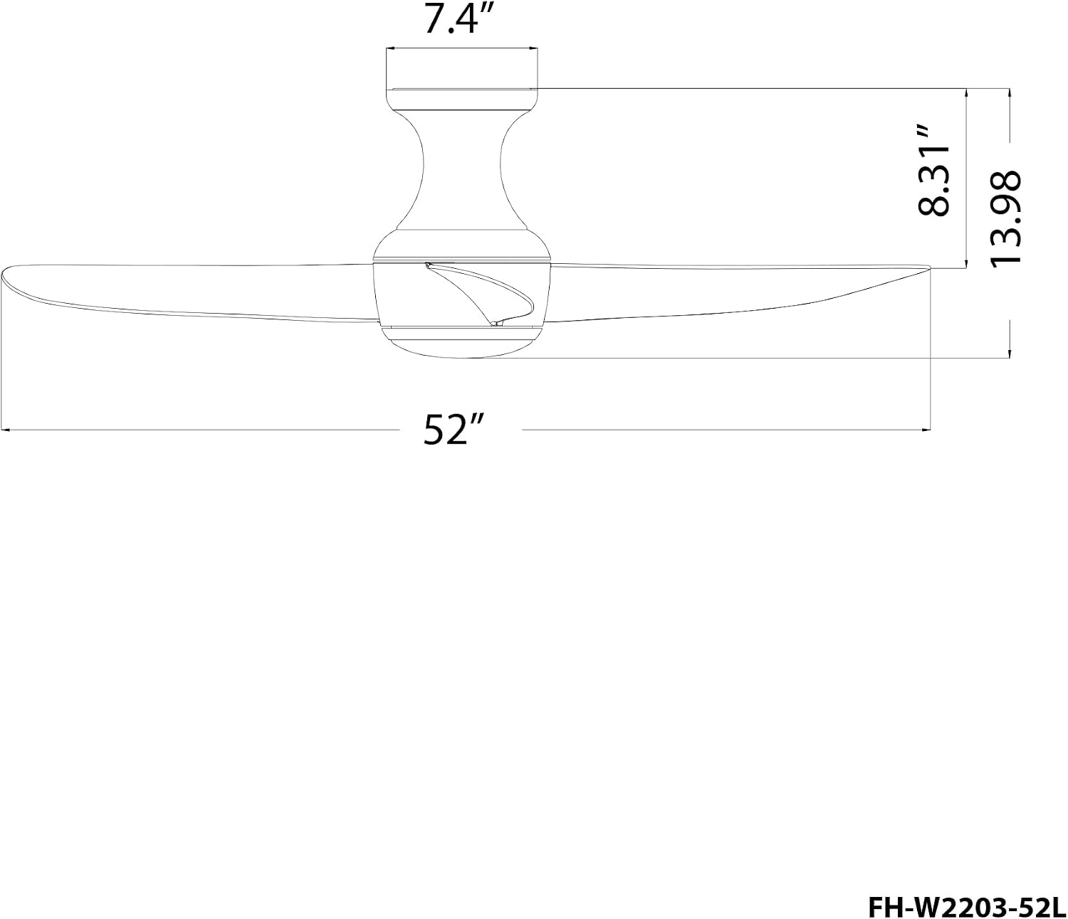 Modern Forms Corona Smart Indoor and Outdoor 3-Blade Flush Mount Ceiling Fan 52in Nickel White 3000K LED Light Kit and Remote Control worksworks with Alexa and iOS or Android App, 52in Blade Span
