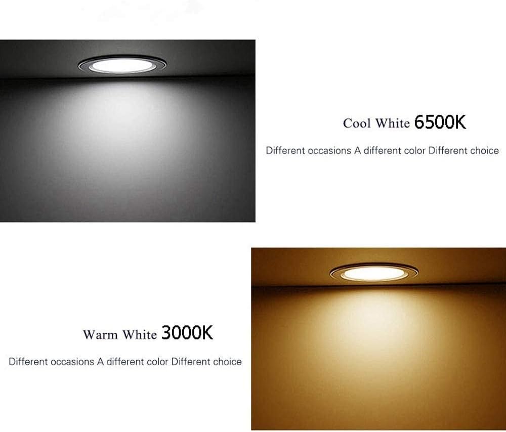 Spotlight,Recessed Led Downlight Round Ceiling Spotlight, Indoor Wash Wall Lamp Decoration Lighting Fixture, Fire Rated Energy Saving Led Downlighters, for Bathroom Office Shopping Store Ou