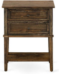 East West Furniture VL-07-ET Valencia Nightstand - Rectangle Bedside Table with 2 Drawers for Bedroom, 16x22 Inch Inch, Distressed Jacobean