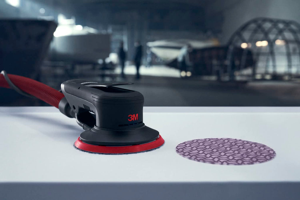 3M Random Orbital Sander, Xtract Pneumatic 88954, 6 in, with Central Vacuum Attachment, 3/16 in Orbit, Ergonomic and Lightweight ROS, .28 HP (209W) Motor
