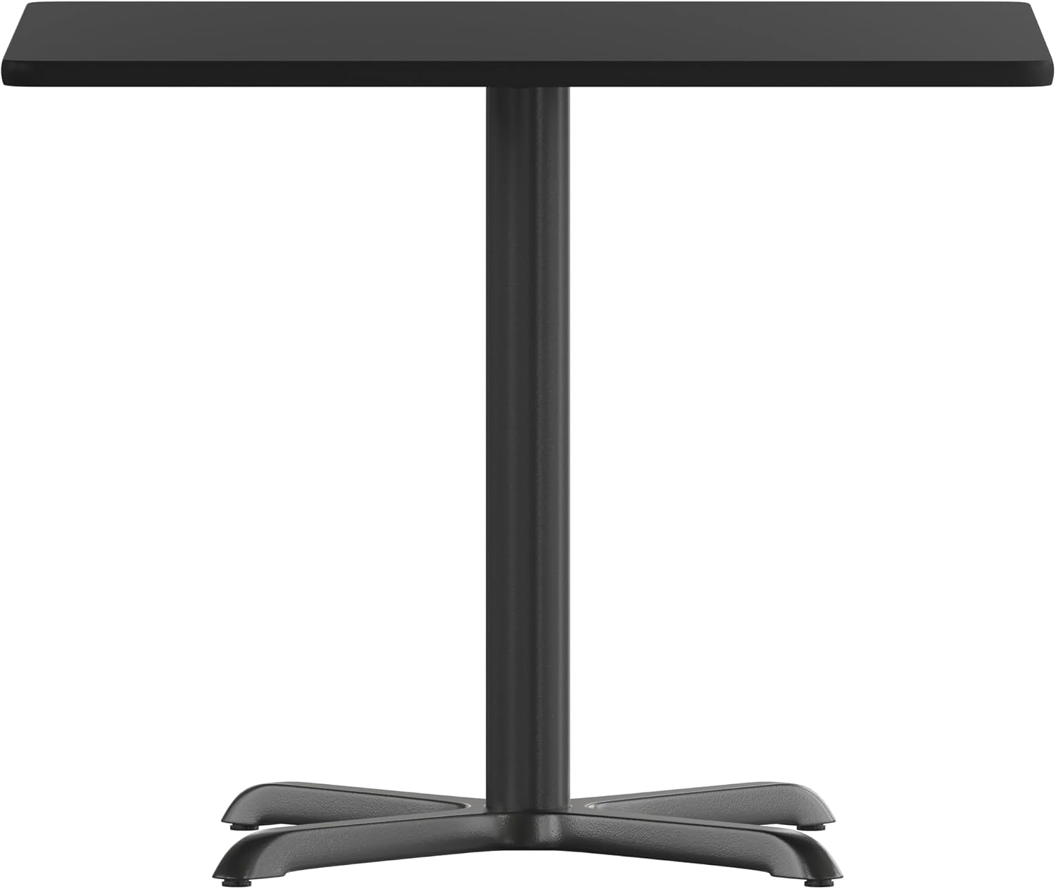 Flash Furniture 36'' Square Black Laminate Table Top with 30'' x 30'' Table Height Base