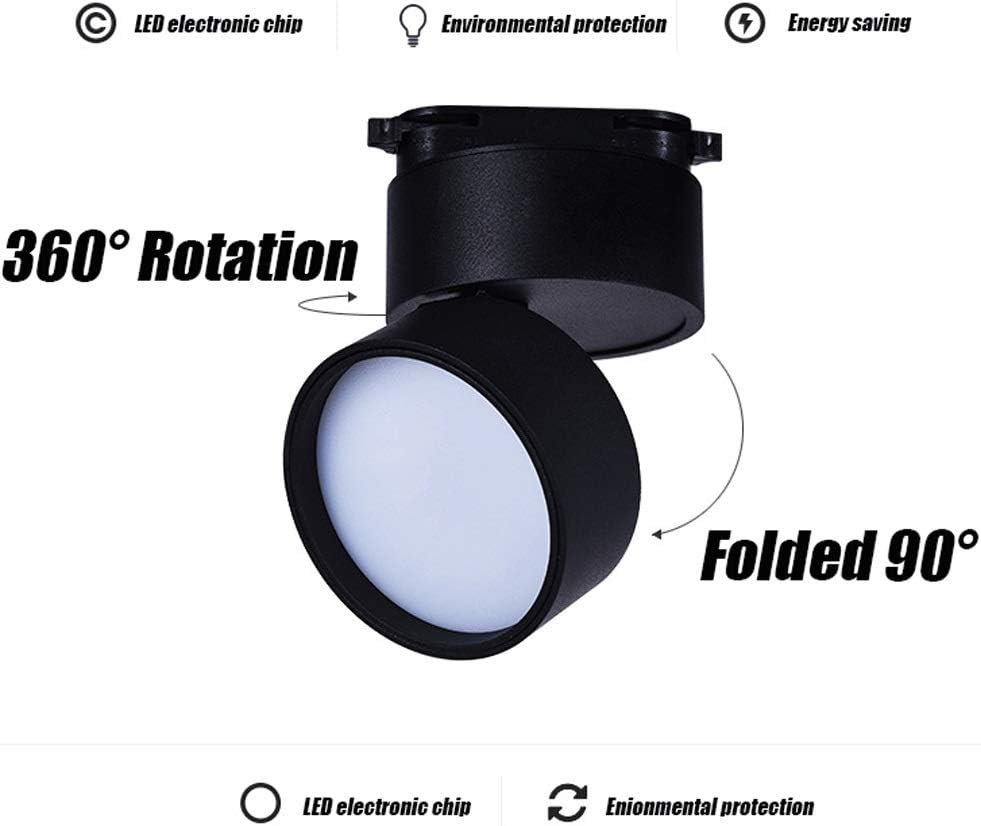 LED Spotlight Indoor 10W Downlight 360°Adjustable Ceiling Spots Surface Mounted COB Lighting Fixture Aluminum Wall Lamp or Spot Light Compatible with Bedroom, Living Room [Energy Class A+] (Size : 7W-