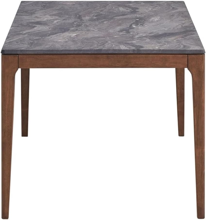 Acme Furniture Bevis Rectangular Wood Dining Table in Stone/Walnut