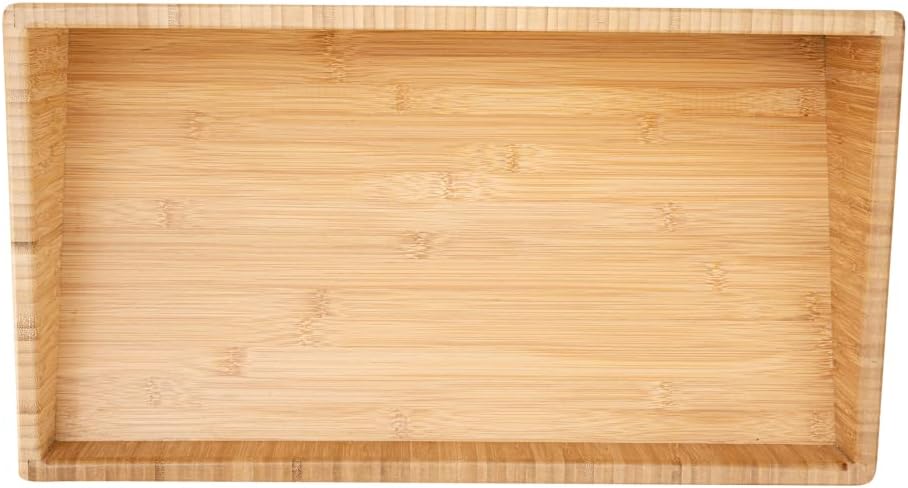 Restaurantware 20 x 12 x 7 Inch Kitchen Counter Box 1 Rectangle Wood Bread Keeper - Sustainable Pantry or Countertop Organizer Natural Bamboo Bread Bin For Kitchen Store Pastries Breads Fruit