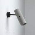 Adjustable Accent Spotlight Indoor Cylindrical Bedside Wall Sconce Retro Cement Wall Light Modern Black Hallway Wall Lamp GU10 Surface Mounted Down Light Headboard for Bedroom