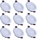Spotlight,Recessed Led Downlight Round Ceiling Spotlight, Indoor Wash Wall Lamp Decoration Lighting Fixture, Fire Rated Energy Saving Led Downlighters, for Bathroom Office Shopping Store/4P