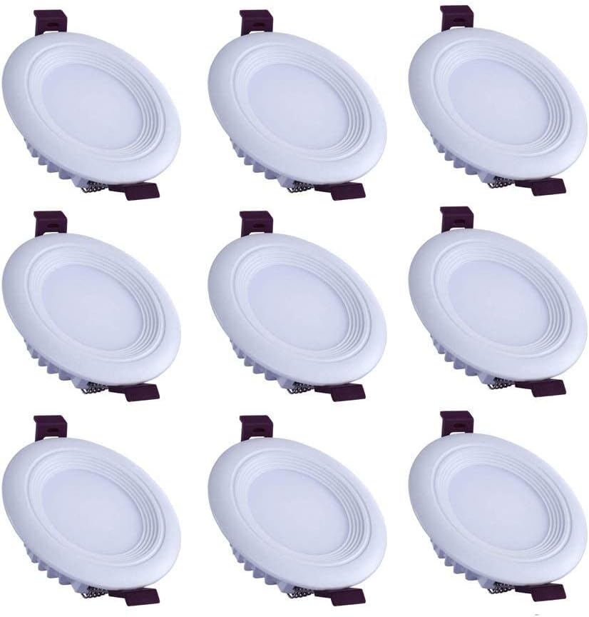 Spotlight,Recessed Led Downlight Round Ceiling Spotlight, Indoor Wash Wall Lamp Decoration Lighting Fixture, Fire Rated Energy Saving Led Downlighters, for Bathroom Office Shopping Store/4P