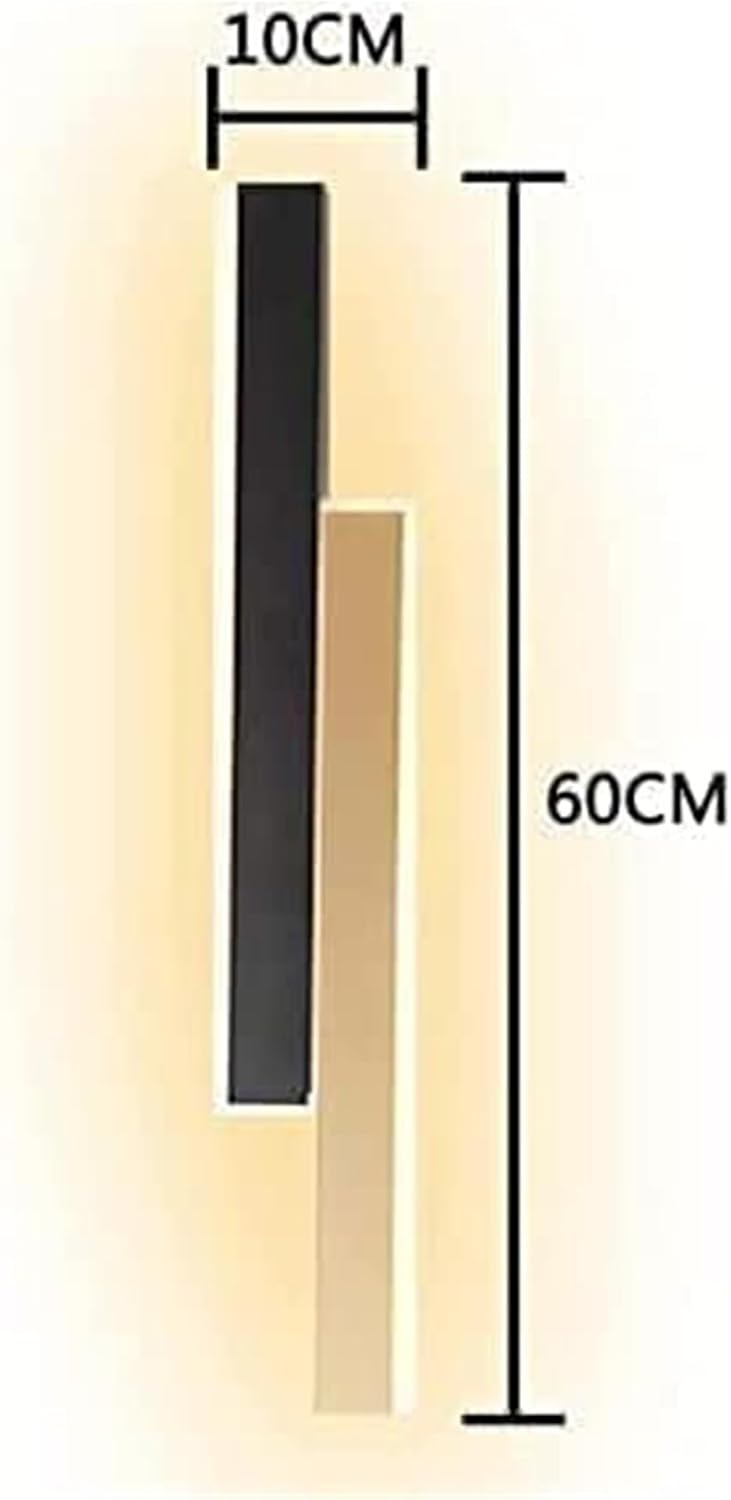 Internal Wall Lights Modern LED Dimmable Sconcesing Indoor Spotlight d Long Strip Black Up Down Aluminium Wall Lamp Bedside Lamp Decoration Light for Bedroom Living Room Corridor Stairs 60cm 36W