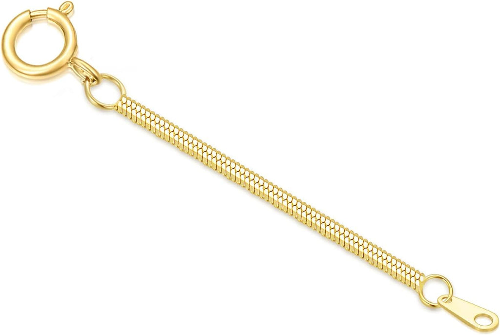 14k Gold 0.5'/1'/1.5'/2'/3' Necklace Bracelet Extender Chain, Necklace Extender Gold 14k, Durable Removable Gold Chain Extender, Gold Extension Chain for Necklace Anklet